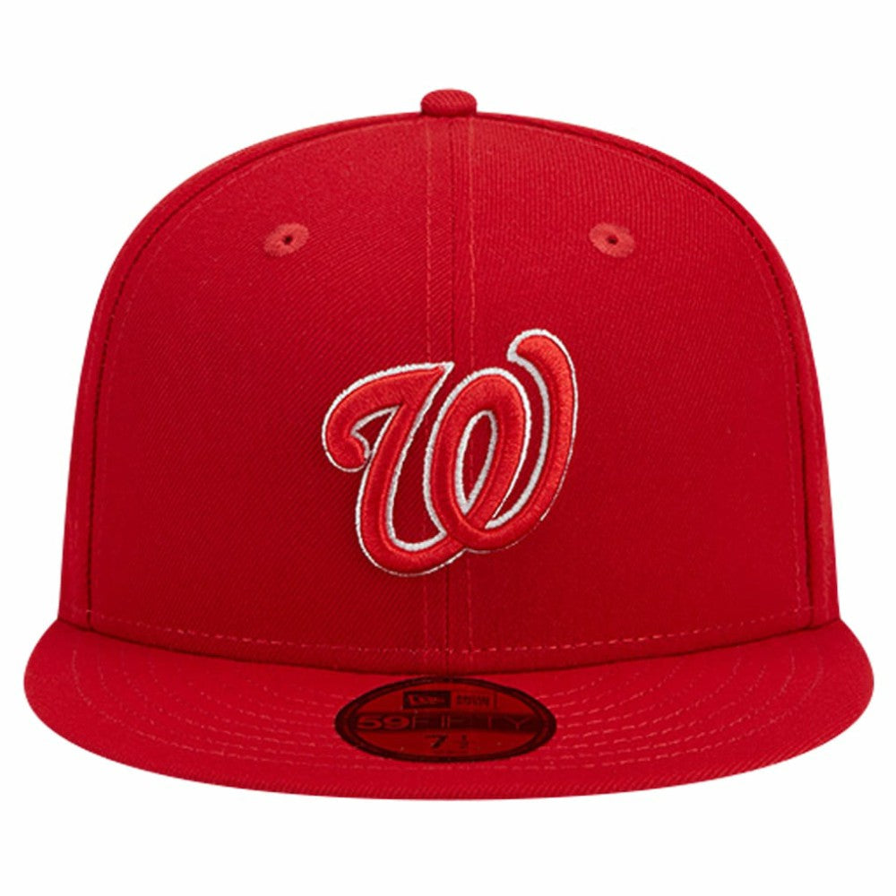Washington Nationals Logo 59FIFTY Fitted Hat Red