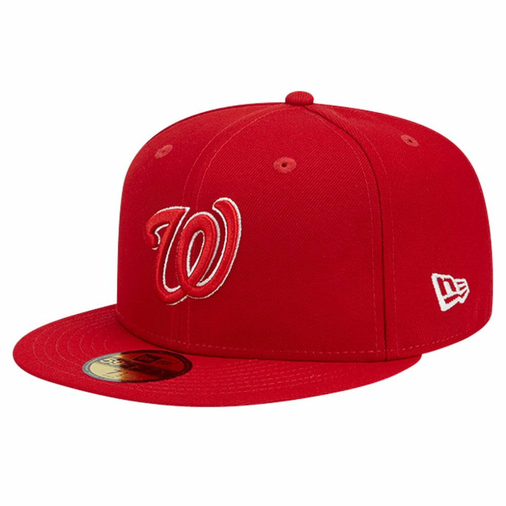 Washington Nationals Logo 59FIFTY Fitted Hat Red