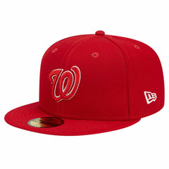 Washington Nationals Logo 59FIFTY Fitted Hat Red