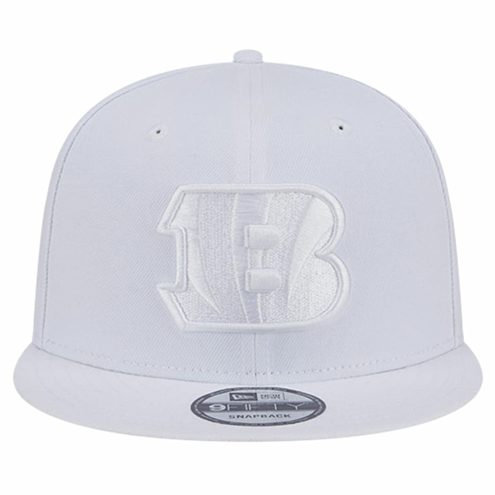Cincinnati Bengals New Era Main White on White 9FIFTY Snapback Hat outlet