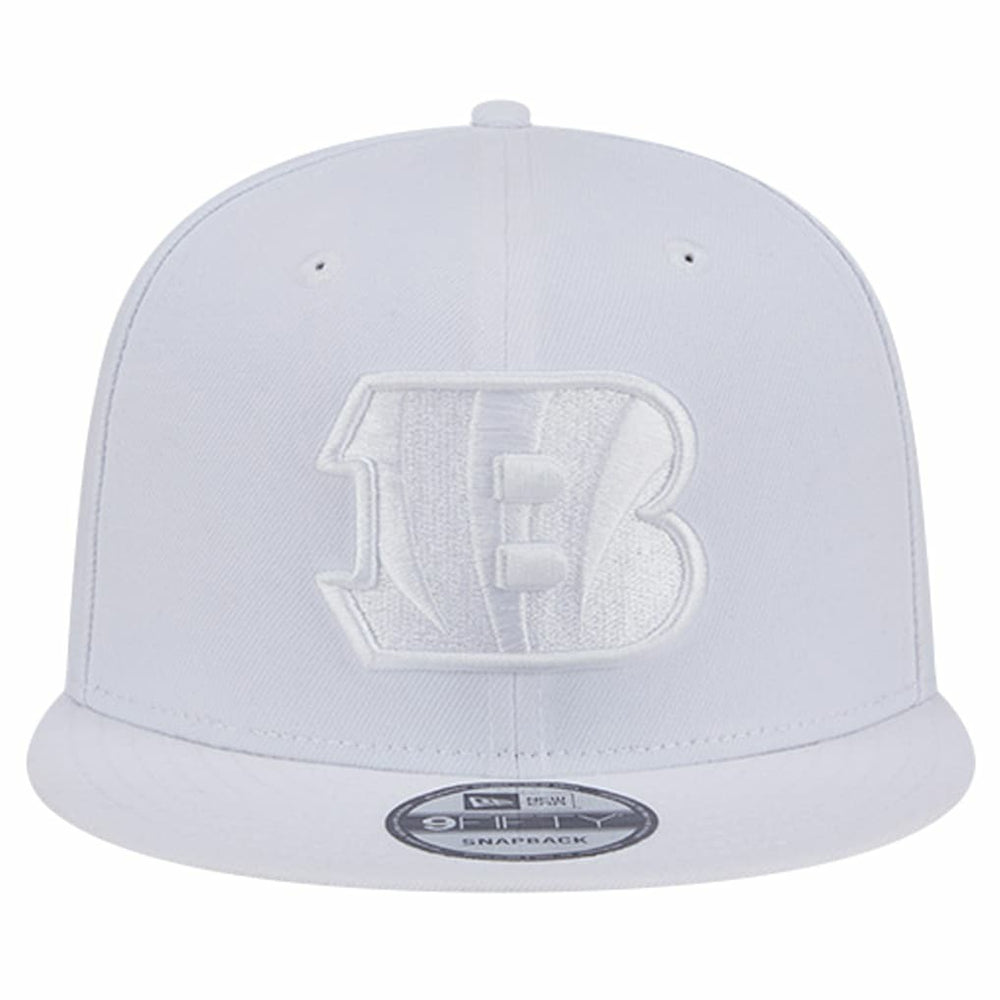 Cincinnati Bengals New Era Main White on White 9FIFTY Snapback Hat outlet