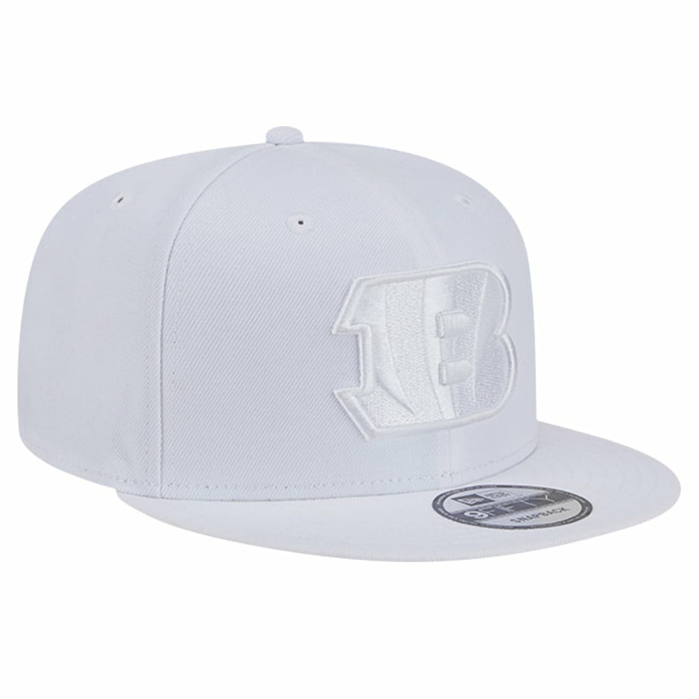 Cincinnati Bengals New Era Main White on White 9FIFTY Snapback Hat outlet