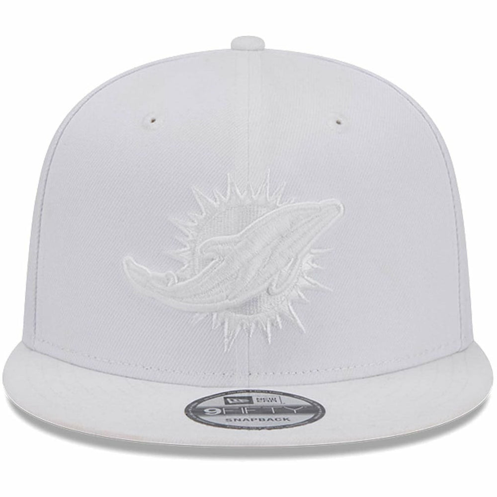 Miami Dolphins New Era Main White on White 9FIFTY Snapback Hat on sale