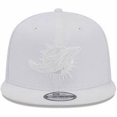 Miami Dolphins New Era Main White on White 9FIFTY Snapback Hat on sale