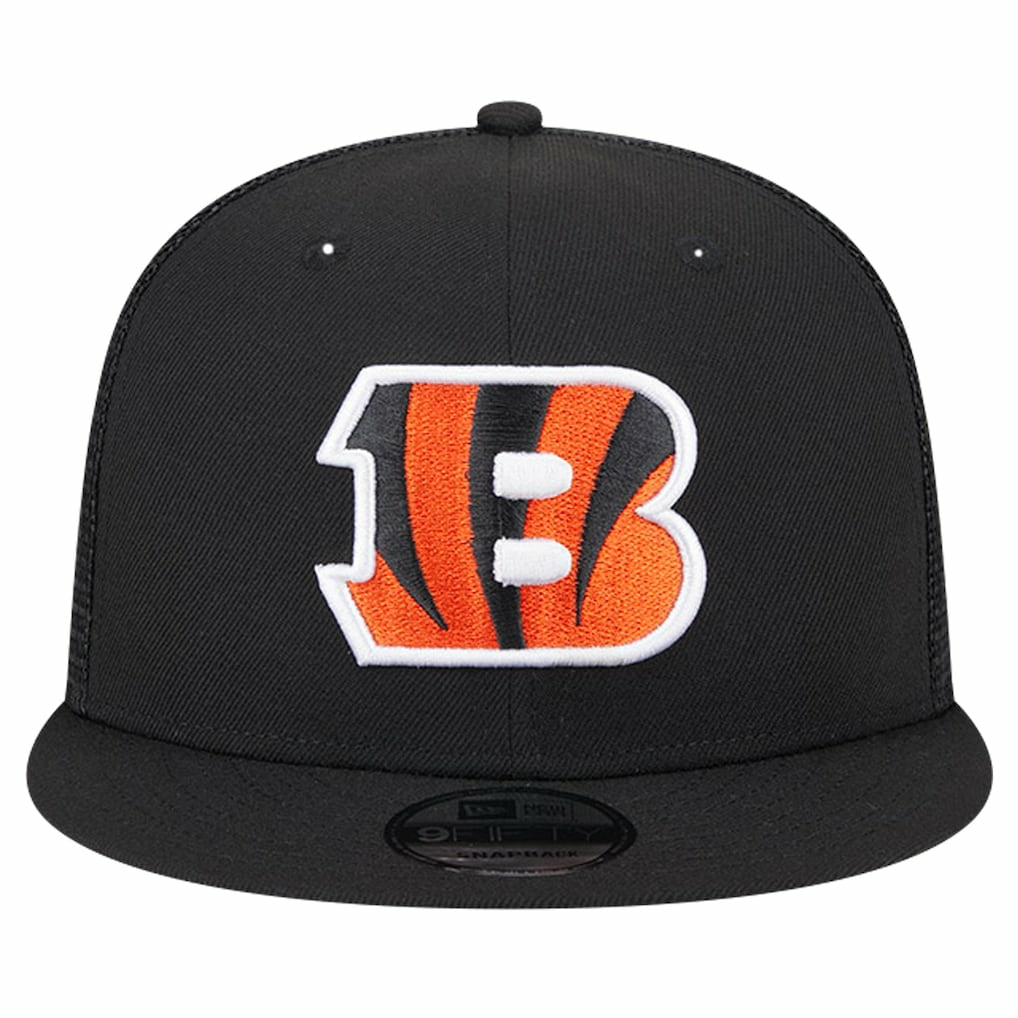 Cincinnati Bengals New Era Main Trucker 9FIFTY Snapback Hat - Black on sale