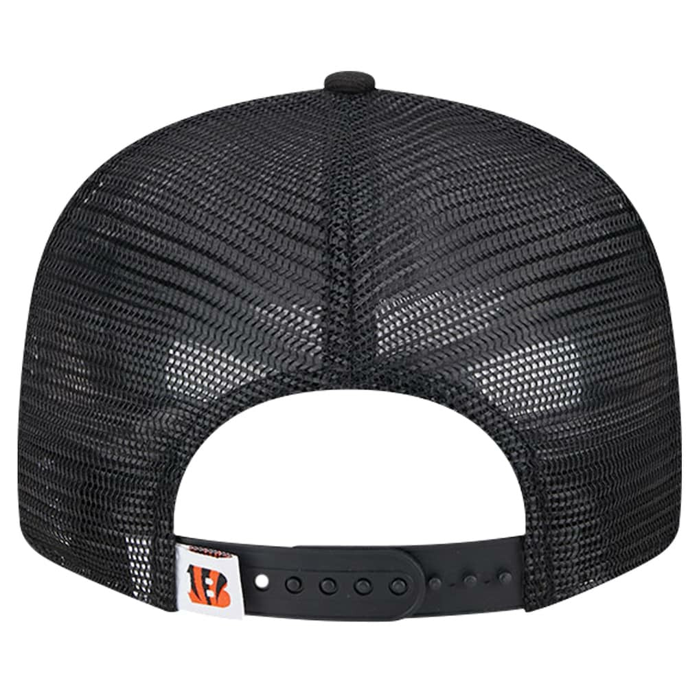 Cincinnati Bengals New Era Main Trucker 9FIFTY Snapback Hat - Black on sale