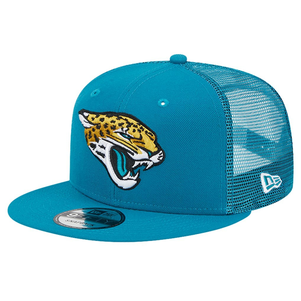 Jacksonville Jaguars New Era Main Trucker 9FIFTY Snapback Hat - Teal sale