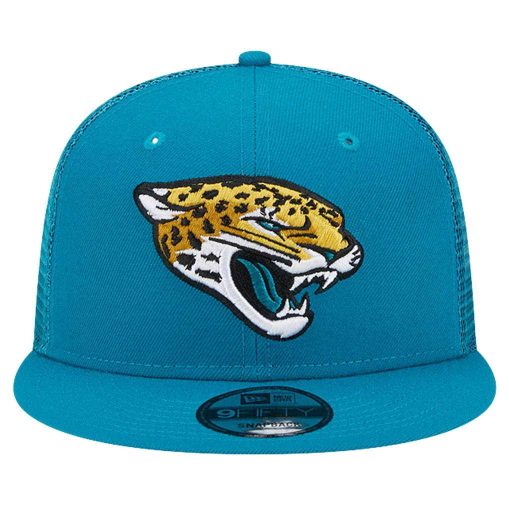 Jacksonville Jaguars New Era Main Trucker 9FIFTY Snapback Hat - Teal sale