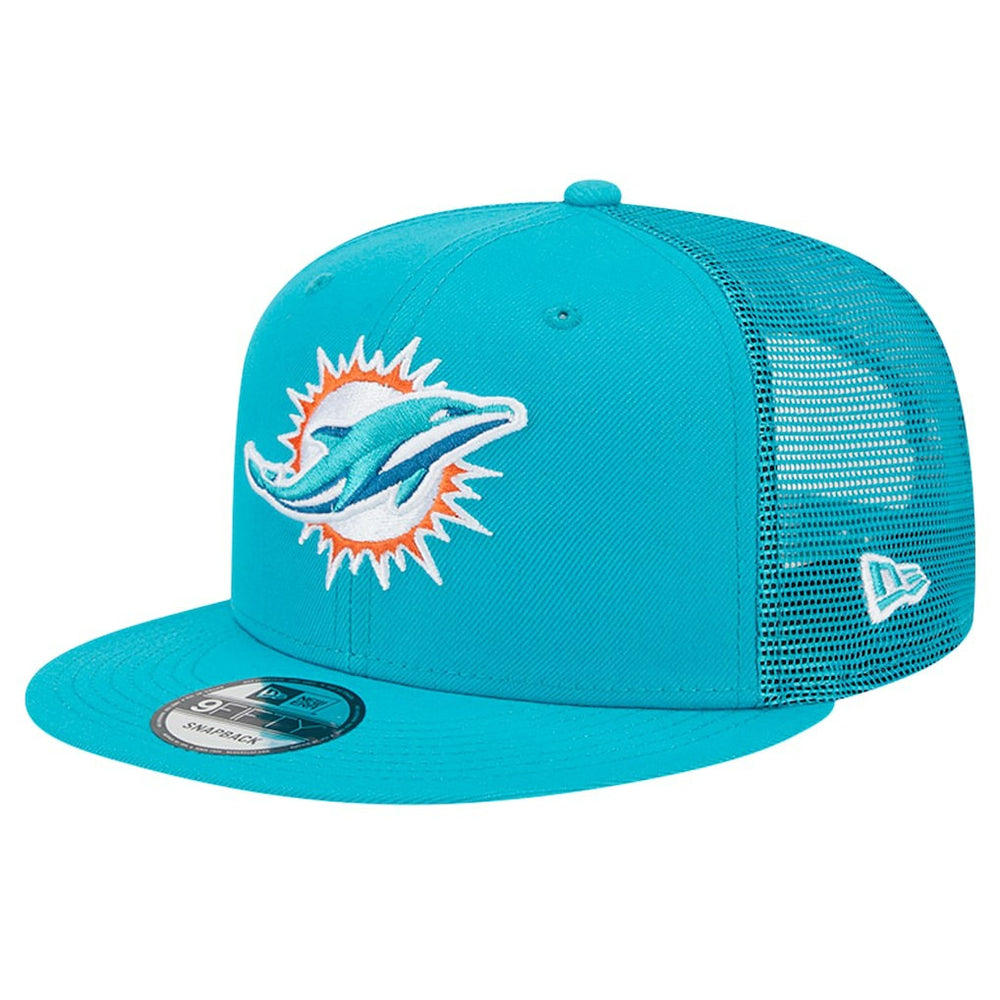 Miami Dolphins New Era Main Trucker 9FIFTY Snapback Hat - Aqua outlet