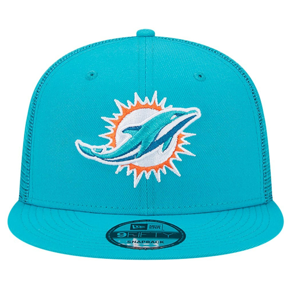 Miami Dolphins New Era Main Trucker 9FIFTY Snapback Hat - Aqua outlet