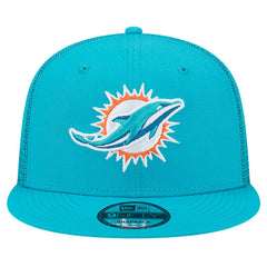 Miami Dolphins New Era Main Trucker 9FIFTY Snapback Hat - Aqua outlet