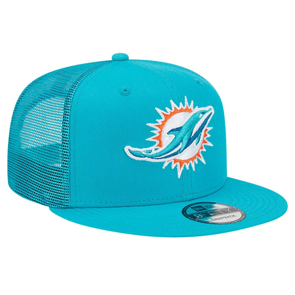 Miami Dolphins New Era Main Trucker 9FIFTY Snapback Hat - Aqua outlet