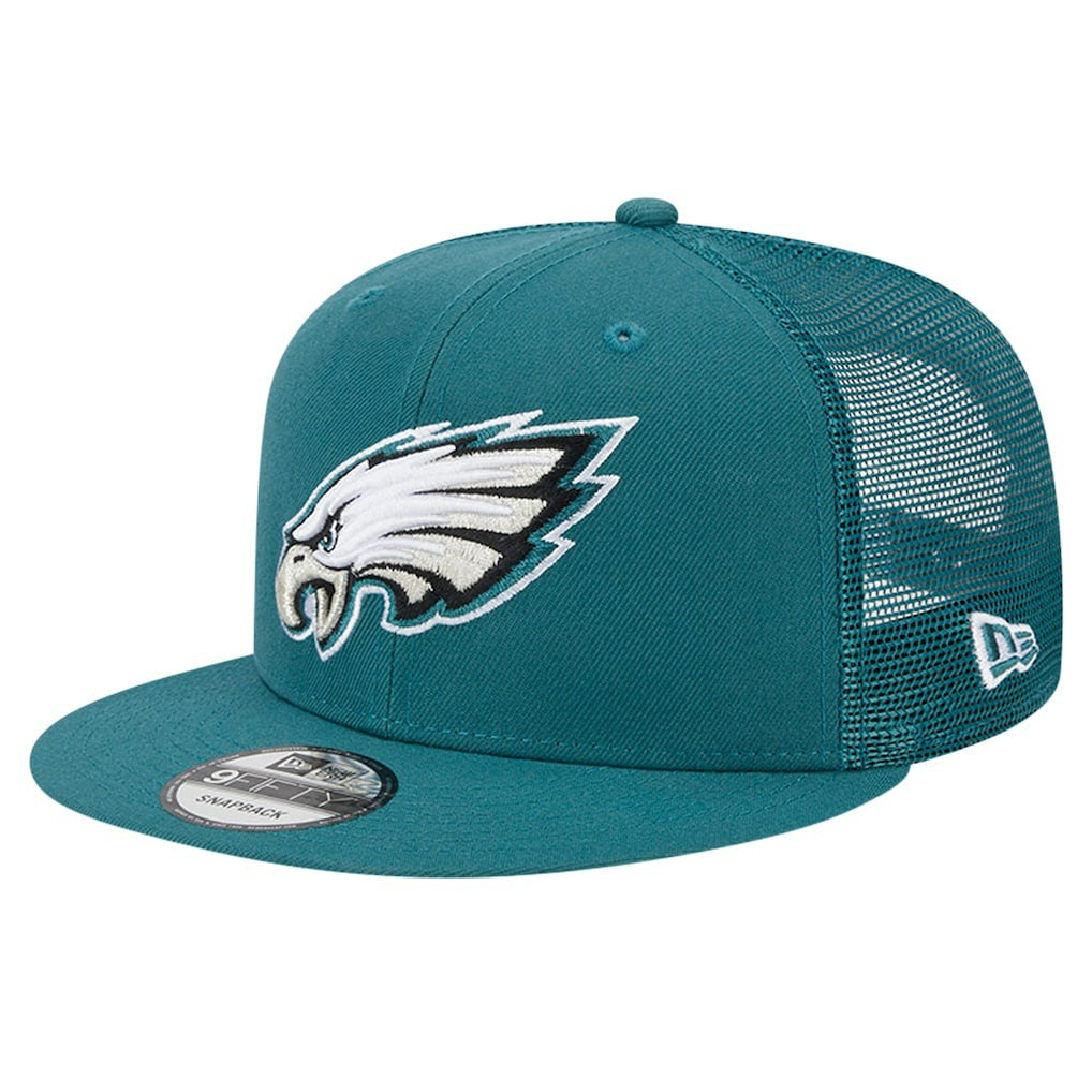 Philadelphia Eagles New Era Main Trucker 9FIFTY Snapback Hat - Midnight Green cheap