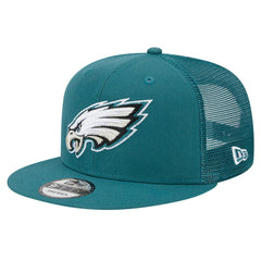 Philadelphia Eagles New Era Main Trucker 9FIFTY Snapback Hat - Midnight Green cheap