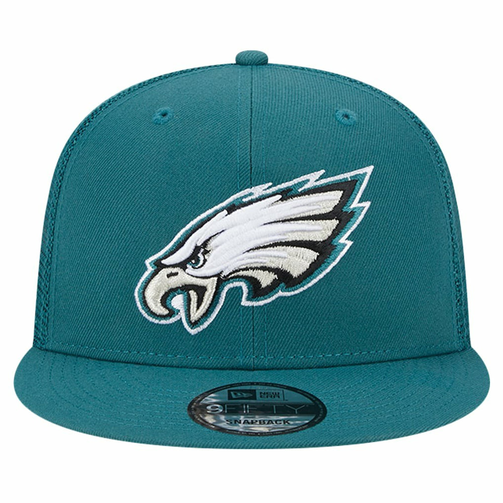 Philadelphia Eagles New Era Main Trucker 9FIFTY Snapback Hat - Midnight Green cheap