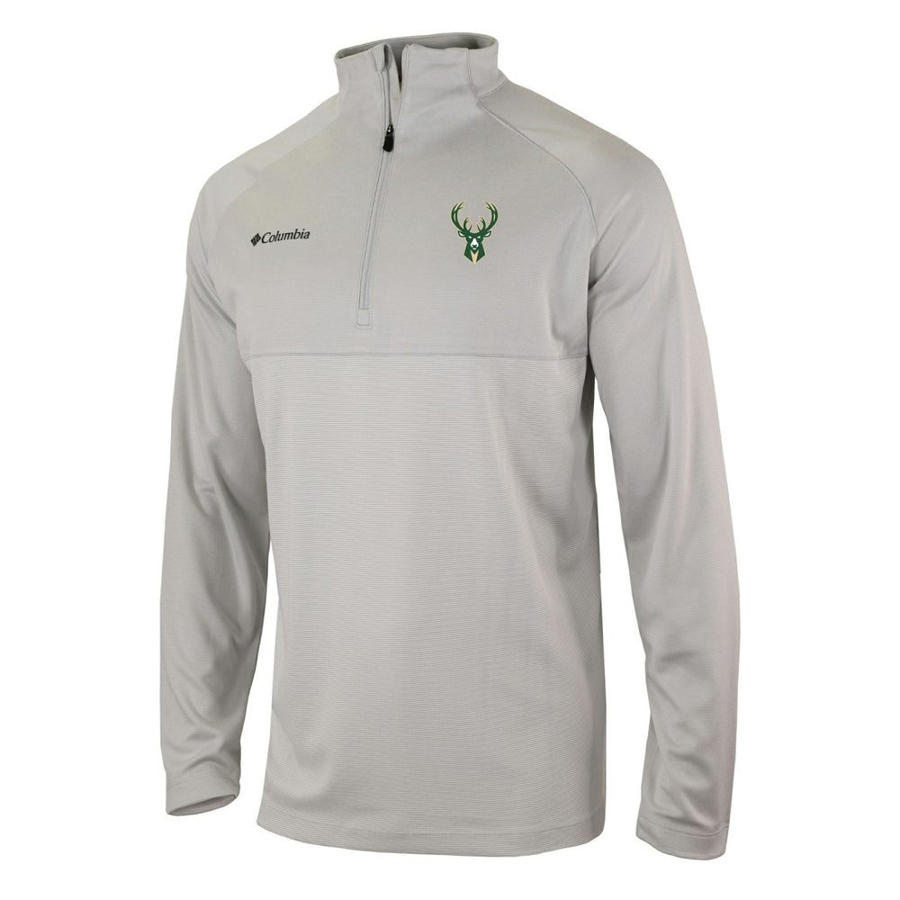 Milwaukee Bucks Omni-Wick Rockin' It Quarter-Zip Pullover Top - Heather Gray shop