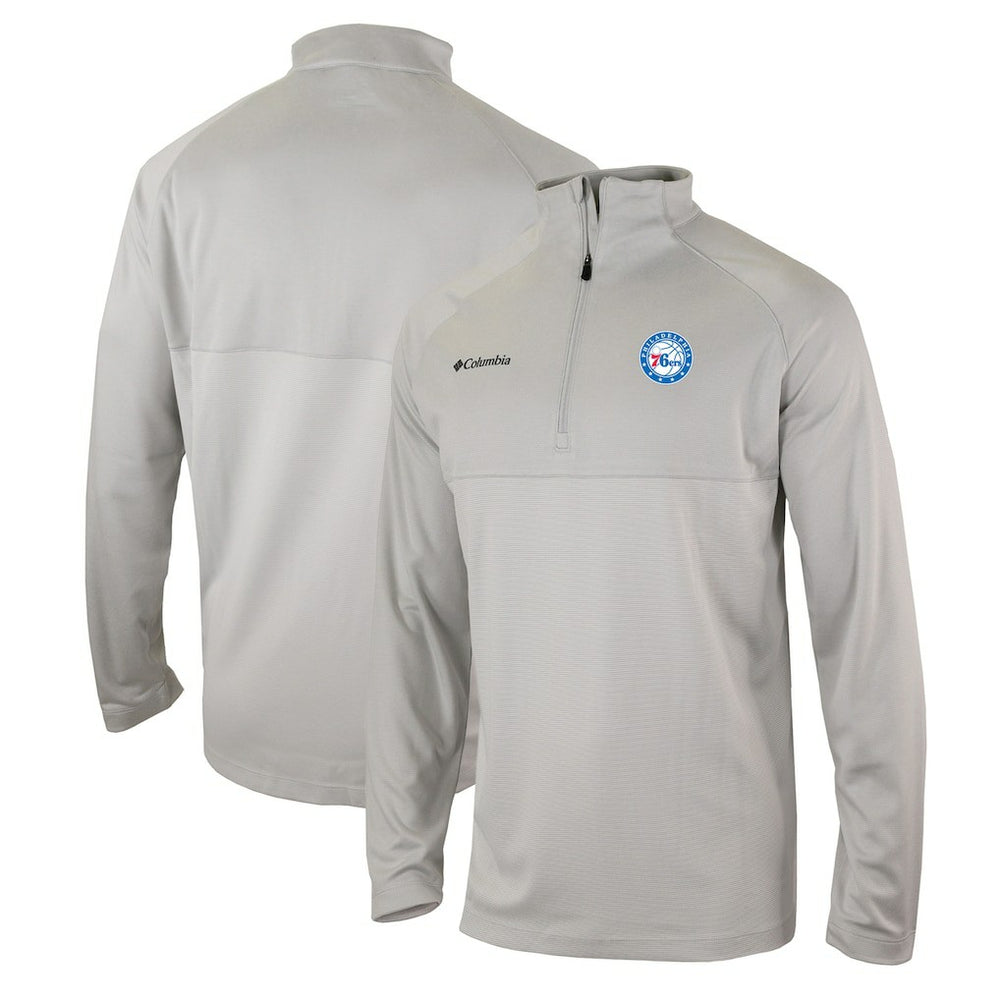 Philadelphia 76ers Omni-Wick Rockin' It Quarter-Zip Pullover Top - Heather Gray for sale