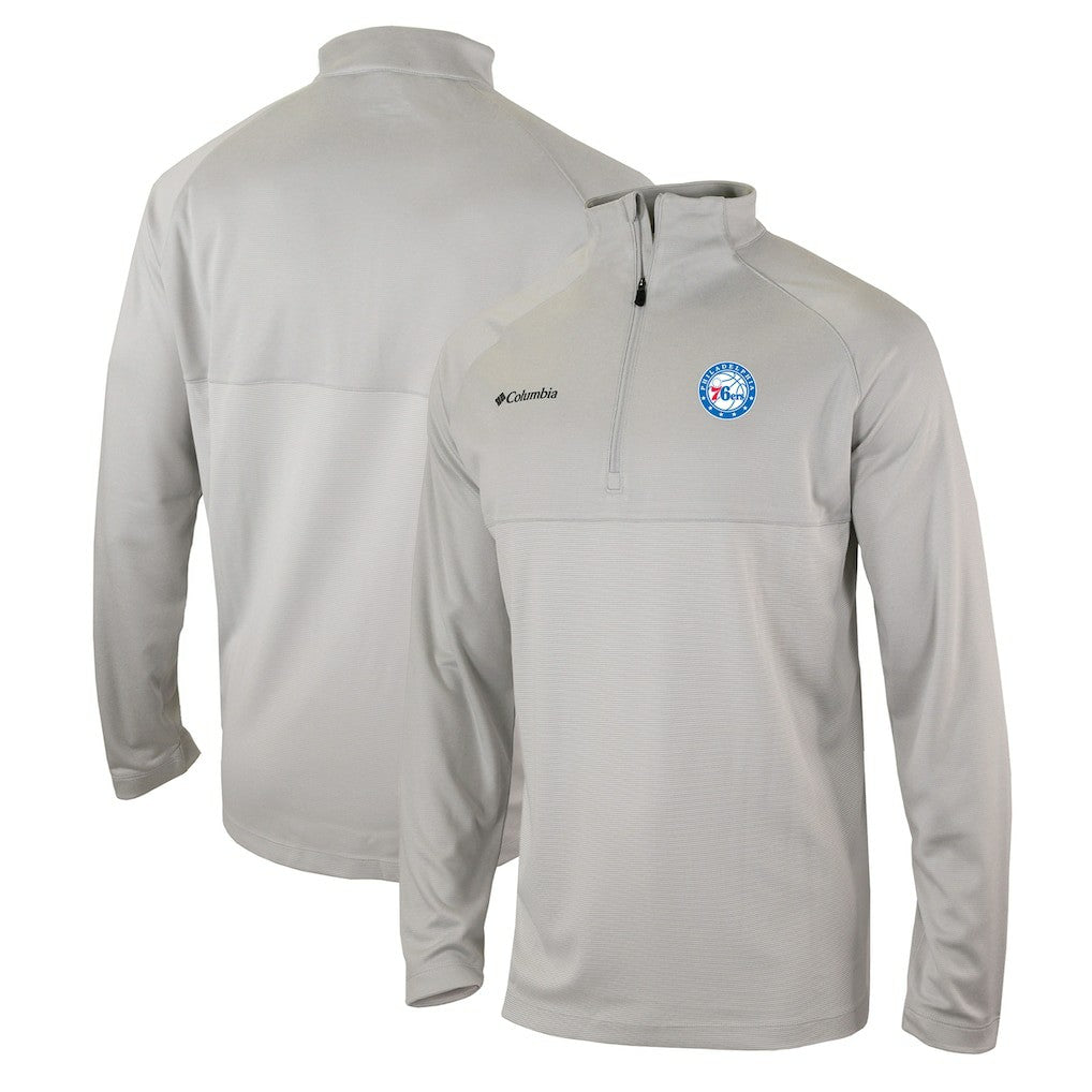 Philadelphia 76ers Omni-Wick Rockin' It Quarter-Zip Pullover Top - Heather Gray for sale