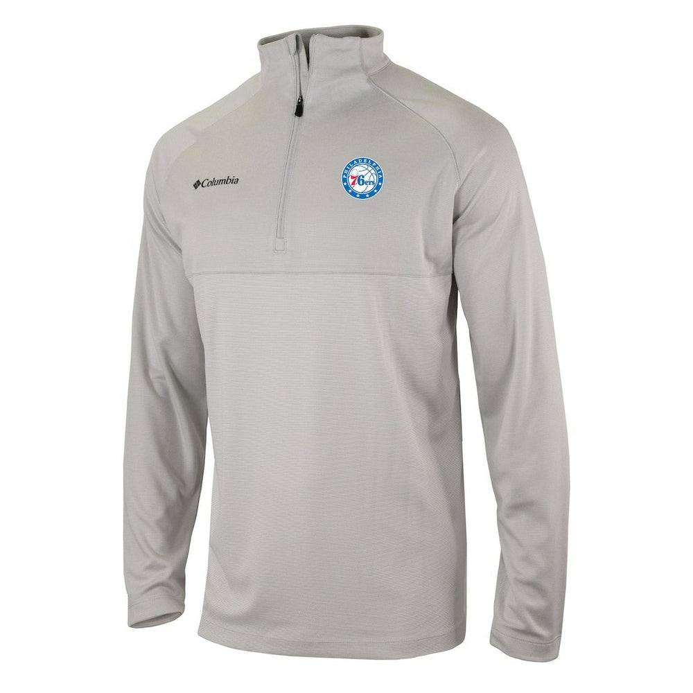 Philadelphia 76ers Omni-Wick Rockin' It Quarter-Zip Pullover Top - Heather Gray for sale