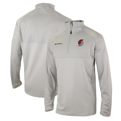 Portland Trail Blazers Omni-Wick Rockin' It Quarter-Zip Pullover Top - Heather Gray shop