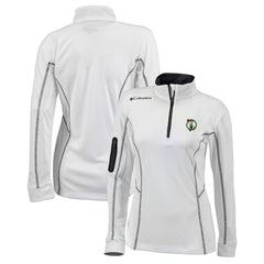 Boston Celtics Women's Omni-Wick Shotgun Quarter-Zip Pullover Top - White on sale