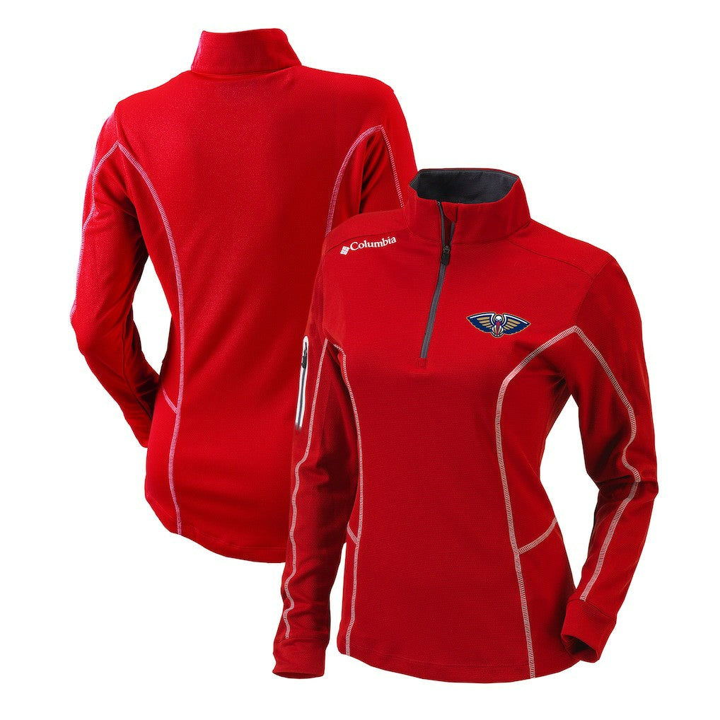 New Orleans Pelicans Women's Omni-Wick Shotgun Quarter-Zip Pullover Top - Red discount