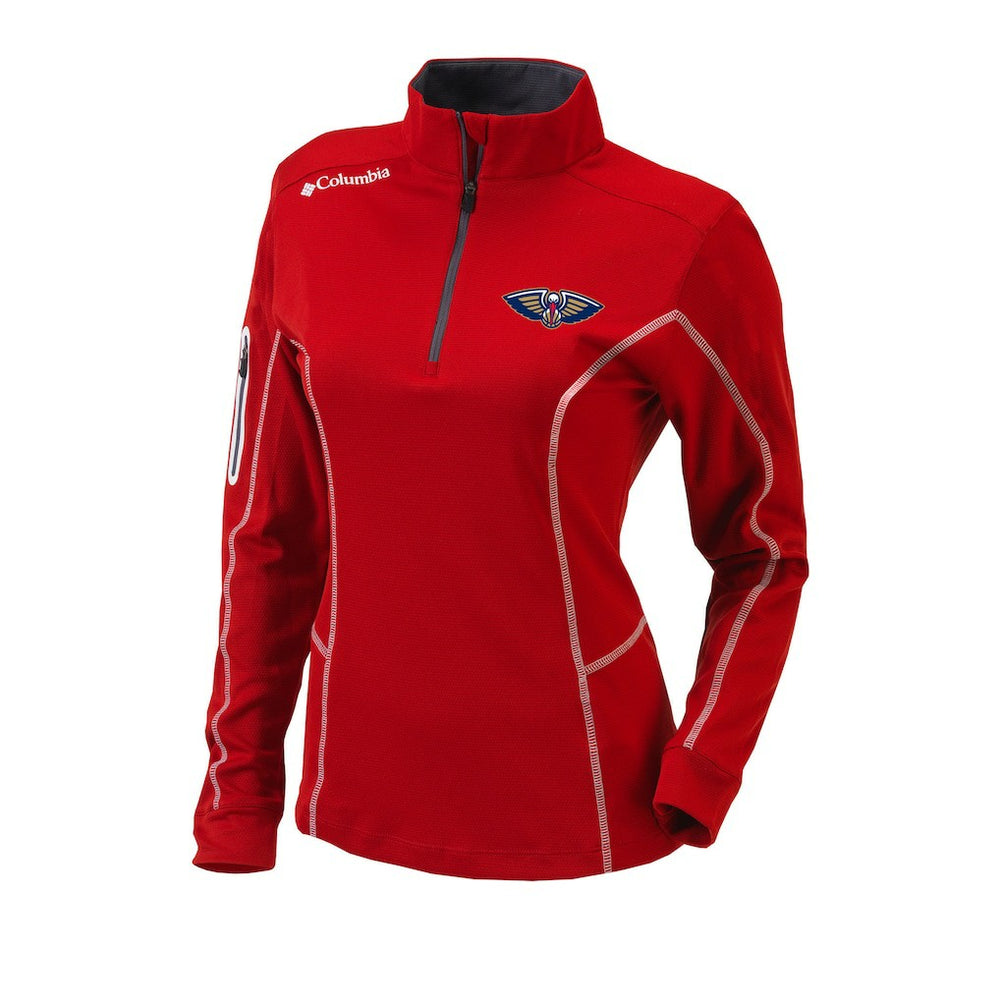 New Orleans Pelicans Women's Omni-Wick Shotgun Quarter-Zip Pullover Top - Red discount