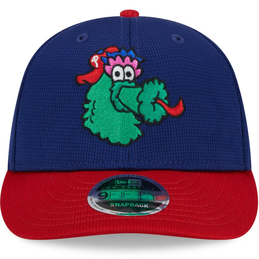 Philadelphia Phillies 2025 Batting Practice Low Profile 9FIFTY Snapback Hat Navy