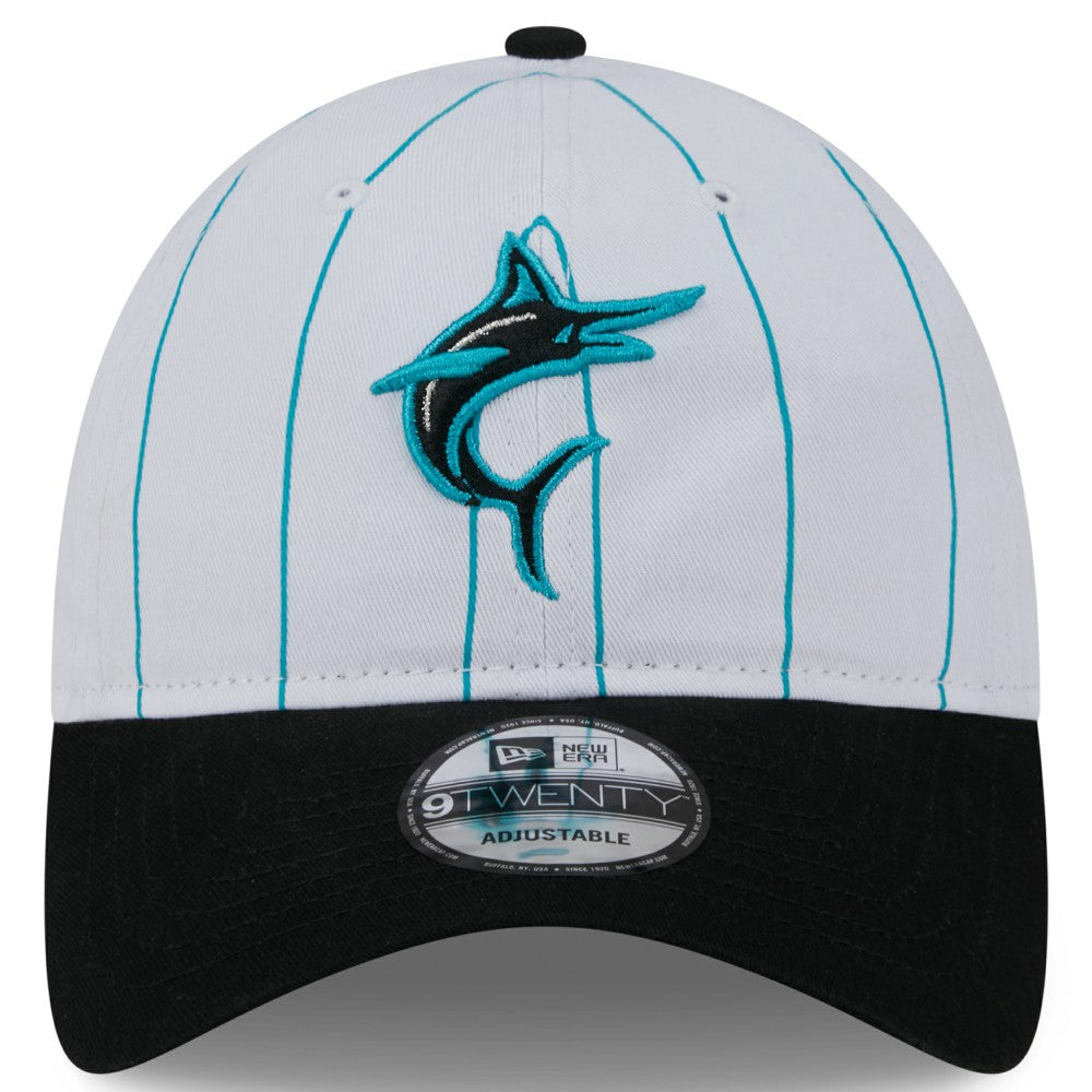 Miami Marlins 2025 Batting Practice 9TWENTY Adjustable Hat White