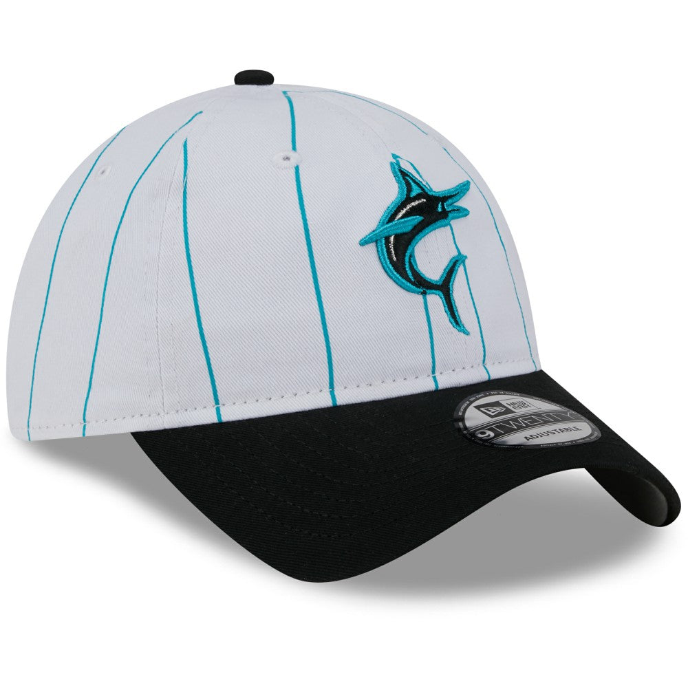 Miami Marlins 2025 Batting Practice 9TWENTY Adjustable Hat White