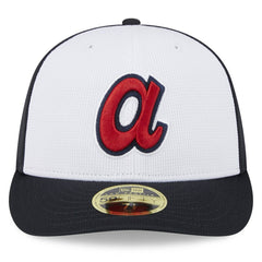Atlanta Braves 2025 Batting Practice Low Profile 59FIFTY Fitted Hat White