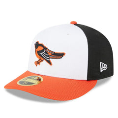 Baltimore Orioles 2025 Batting Practice Low Profile 59FIFTY Fitted Hat White
