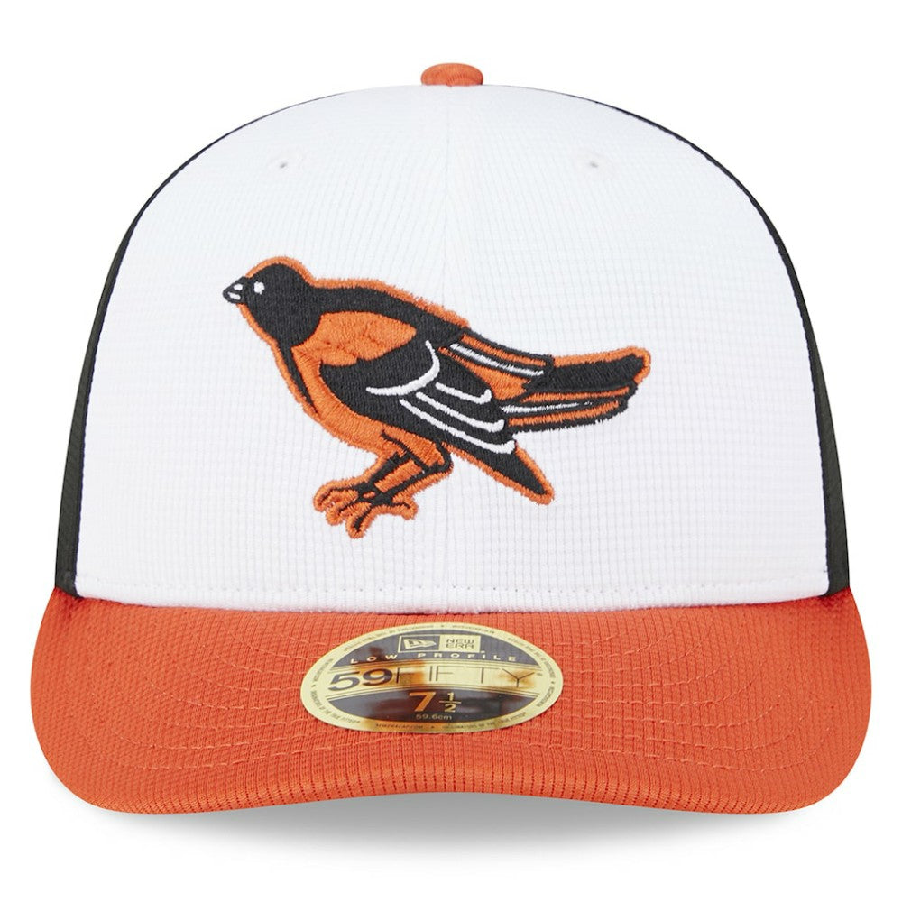 Baltimore Orioles 2025 Batting Practice Low Profile 59FIFTY Fitted Hat White