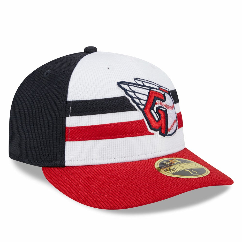 Cleveland Guardians 2025 Batting Practice Low Profile 59FIFTY Fitted Hat White