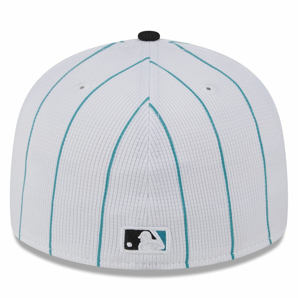Miami Marlins 2025 Batting Practice Low Profile 59FIFTY Fitted Hat White