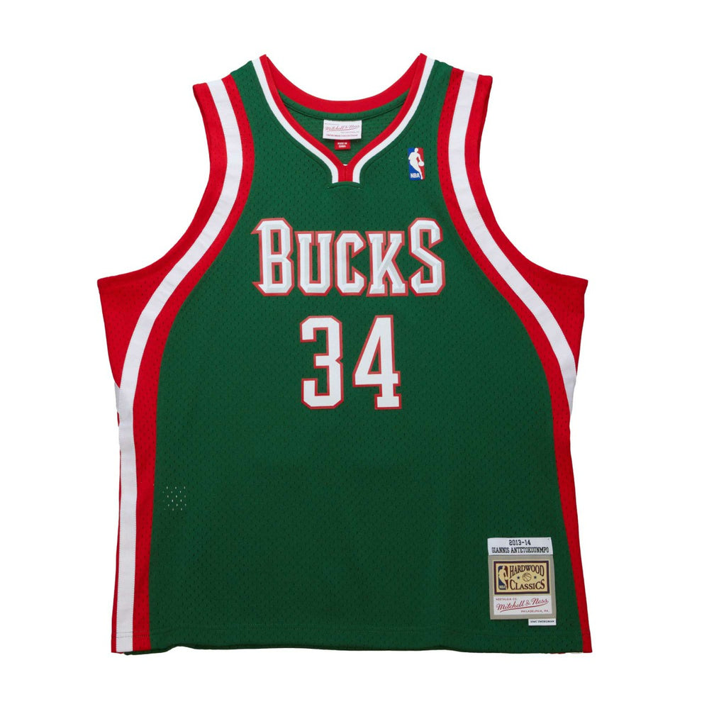 Giannis Antetokounmpo Milwaukee Bucks 2013/14 Hardwood Classics Swingman Jersey - Hunter Green outlet