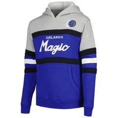 Orlando Magic Youth Hardwood Classics Head Coach Pullover Hoodie - Blue/Heather Gray cheap