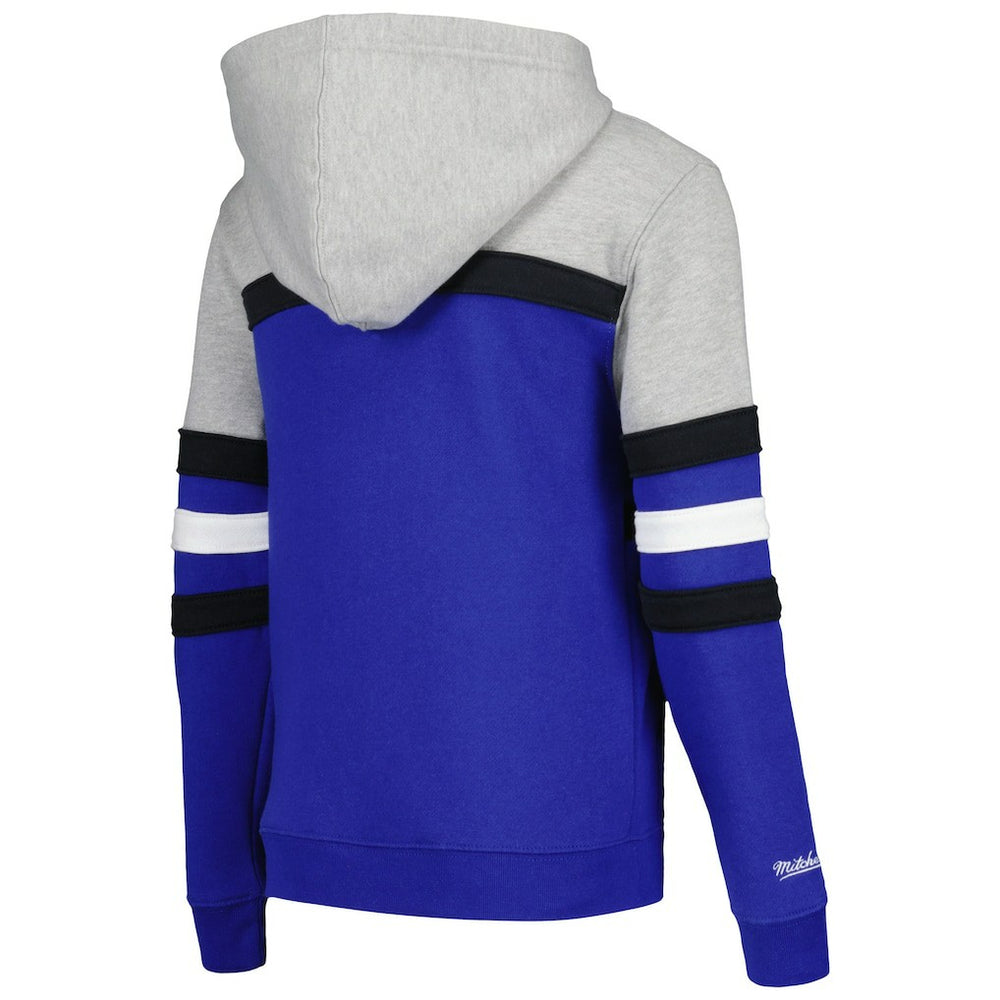 Orlando Magic Youth Hardwood Classics Head Coach Pullover Hoodie - Blue/Heather Gray cheap