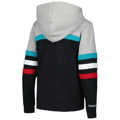 San Antonio Spurs Youth Hardwood Classics Head Coach Pullover Hoodie - Black/Heather Gray cheap