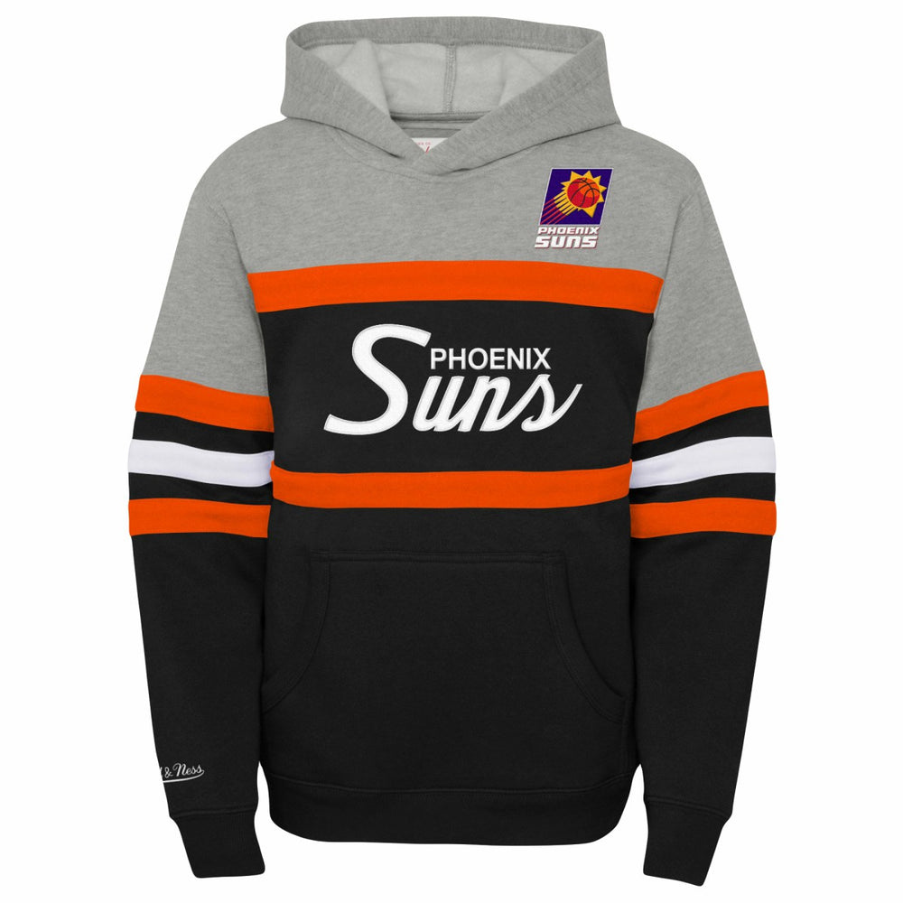 Phoenix Suns Youth Hardwood Classics Head Coach Pullover Hoodie - Black/Heather Gray outlet