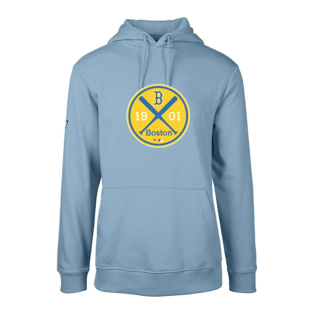 Boston Red Sox Levelwear City Connect Podium Strike Pullover Hoodie Light Blue