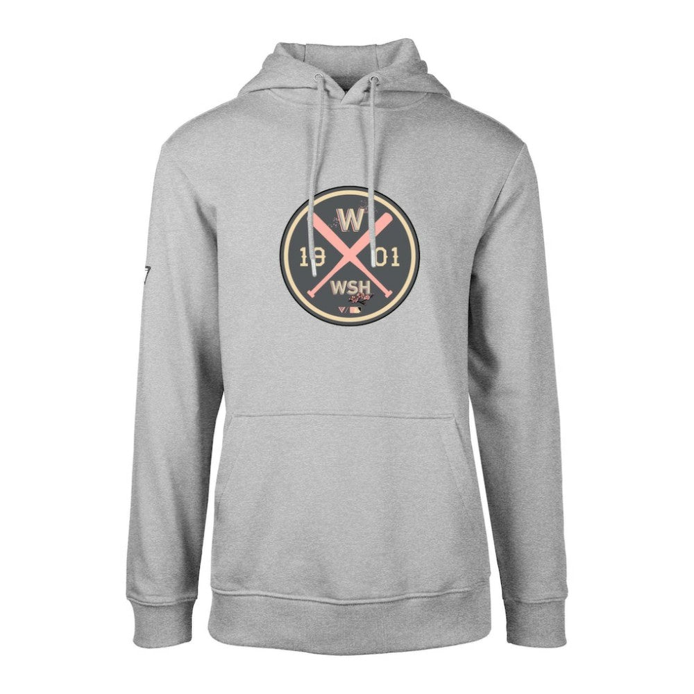 Washington Nationals Levelwear City Connect Podium Strike Pullover Hoodie Heather Gray