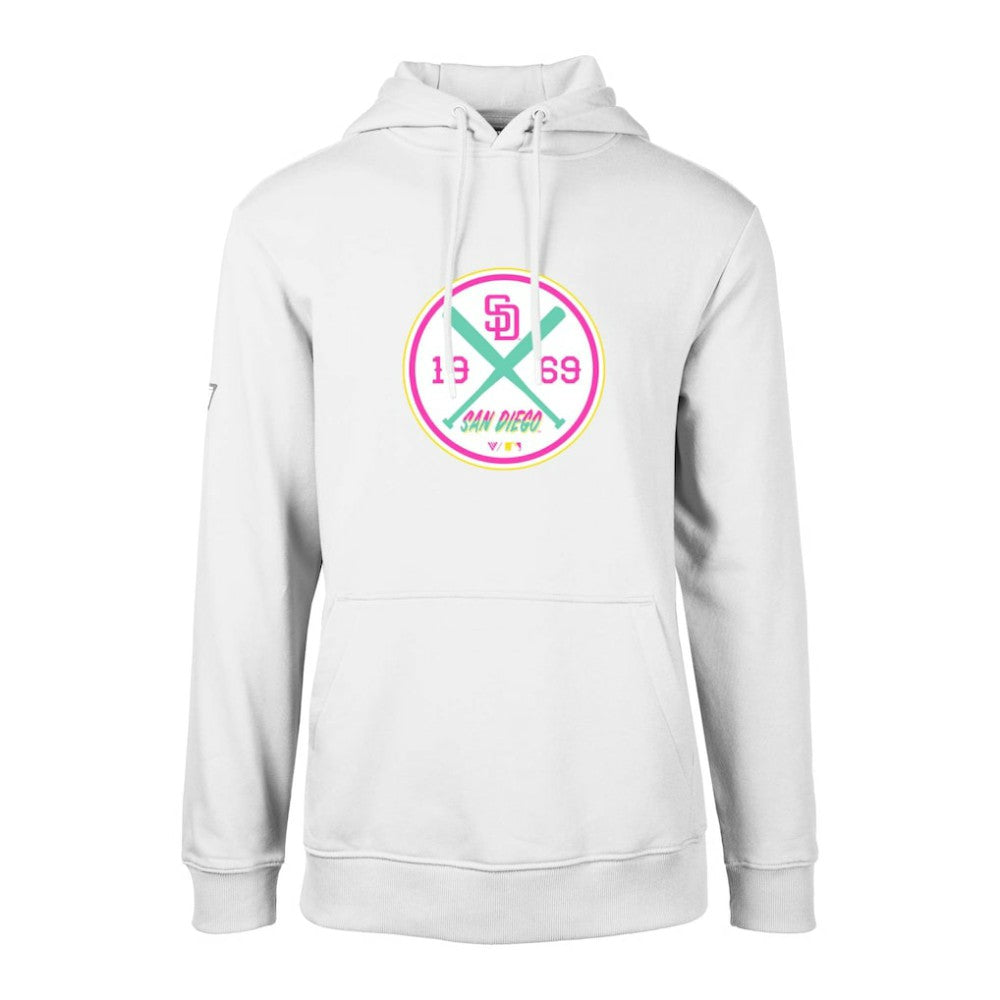 San Diego Padres Levelwear City Connect Podium Strike Pullover Hoodie White