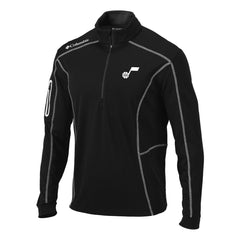 Utah Jazz Omni-Wick Shotgun Quarter-Zip Pullover Top - Black shop