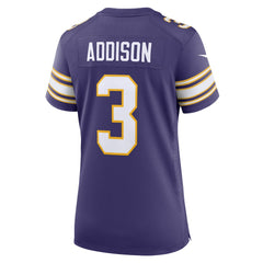 Jordan Addison Minnesota Vikings Women's Alternate Game Jersey - Purple for sale