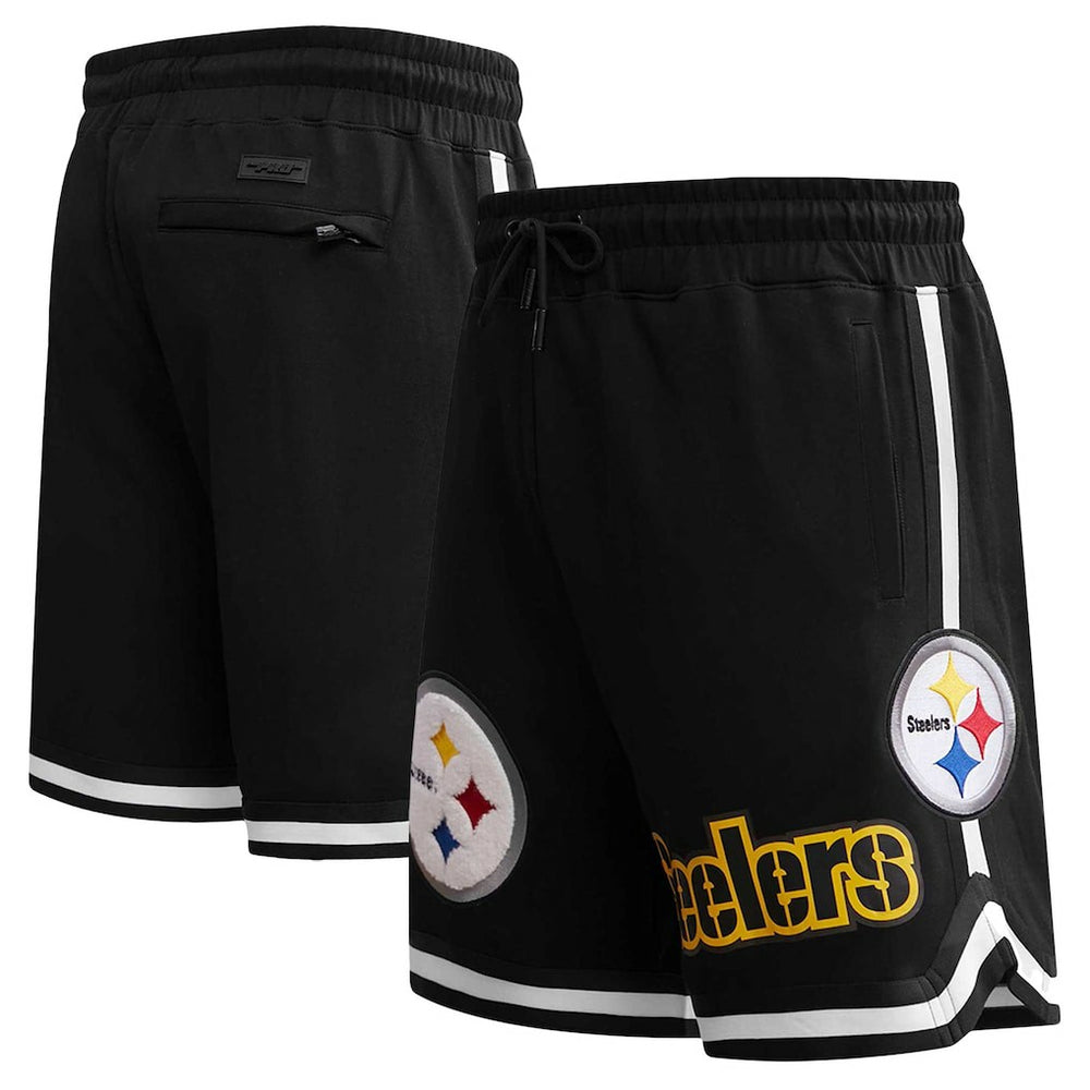 Pittsburgh Steelers Pro Standard Classic Chenille Shorts - Black sale