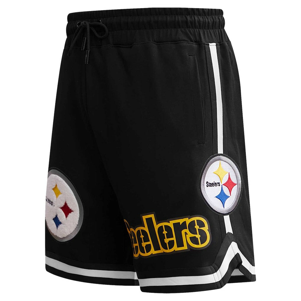 Pittsburgh Steelers Pro Standard Classic Chenille Shorts - Black sale