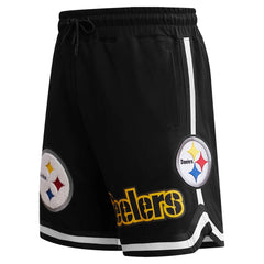 Pittsburgh Steelers Pro Standard Classic Chenille Shorts - Black sale