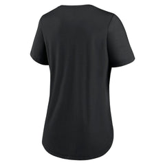 Tampa Bay Rays Women's Big Swoosh Tri-Blend Scoop Neck T-Shirt Black