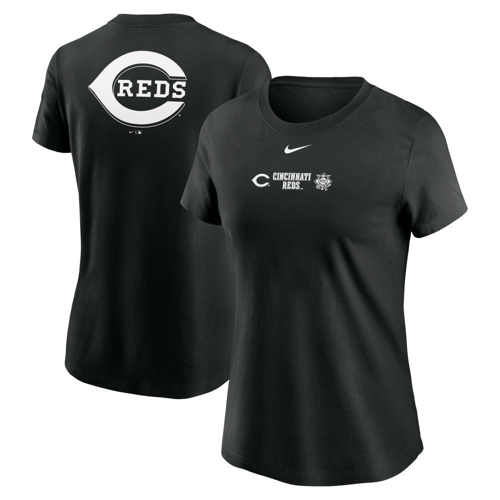 Cincinnati Reds Women's Over Shoulder T-Shirt Black